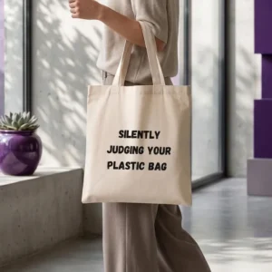 Silently judging your plastic bag